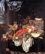 BEYEREN, Abraham van Large Still-life with Lobster oil painting artist